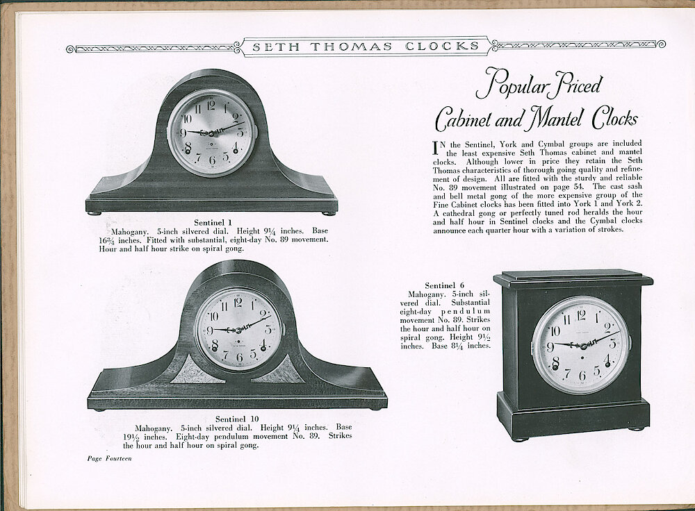 Seth Thomas Clocks > 14