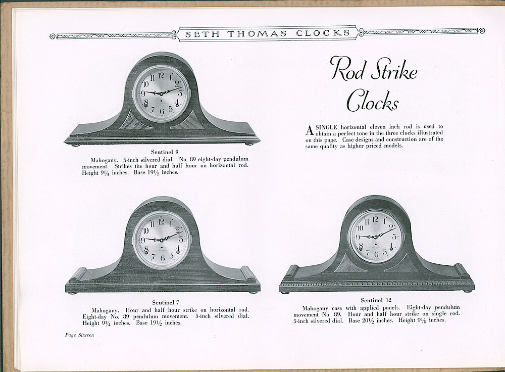 Seth Thomas Clocks > 16