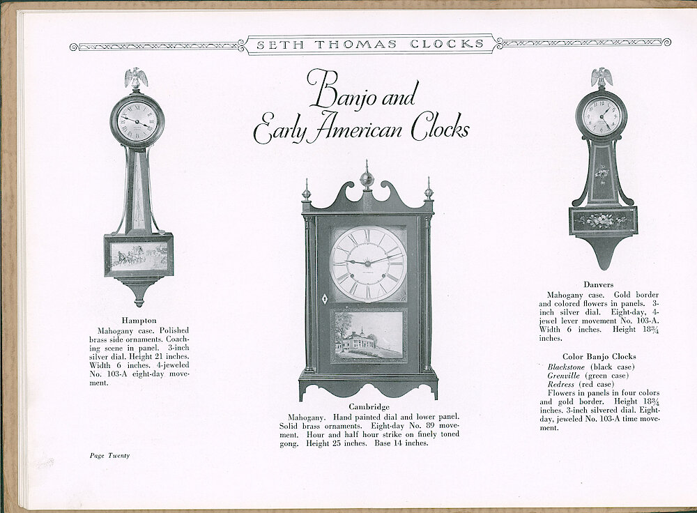 Seth Thomas Clocks > 20