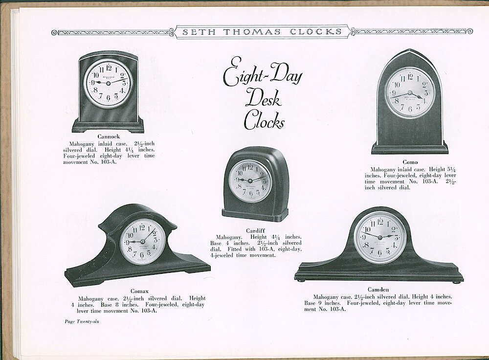 Seth Thomas Clocks > 26