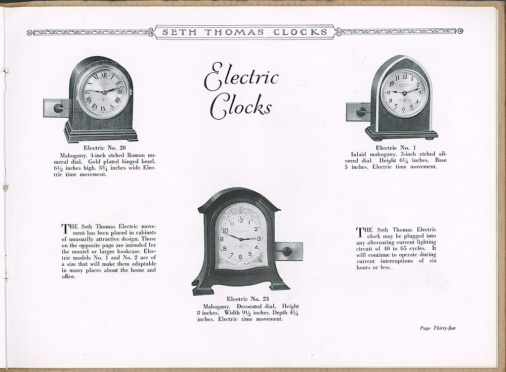 Seth Thomas Clocks > 35