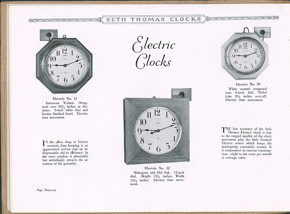 Seth Thomas Clocks > 36