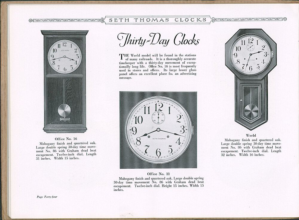 Seth Thomas Clocks > 44