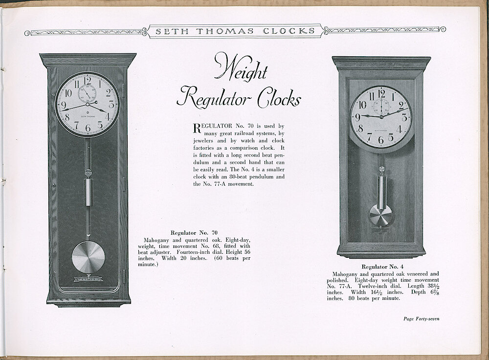 Seth Thomas Clocks > 47