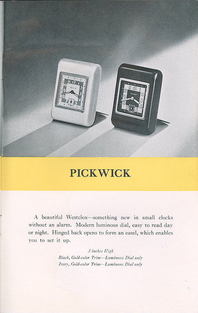 Westclox 1938 Canada Catalog > 20