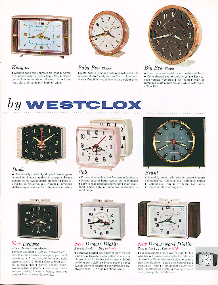 Westclox Canada 1962 Catalog > 9