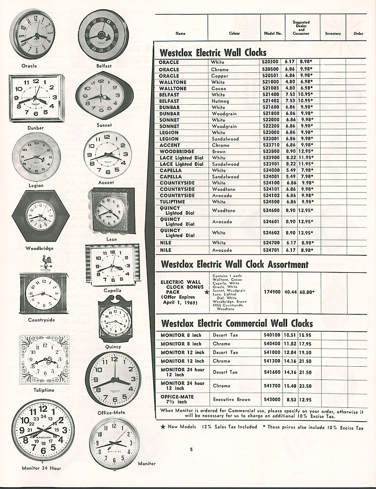 Westclox Canada Dealer and Consumer Price List No. 46. > 5