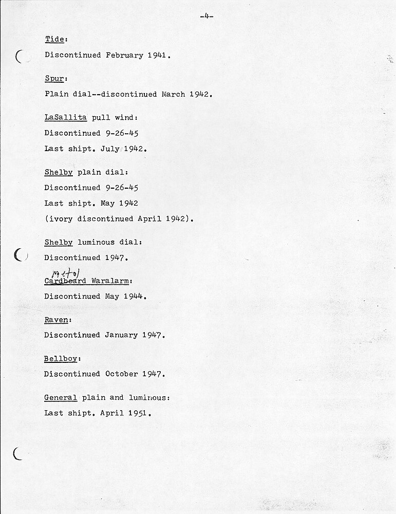 Price Change Book from the Westclox Factory - Bill Stoddards Brief Summary > 4