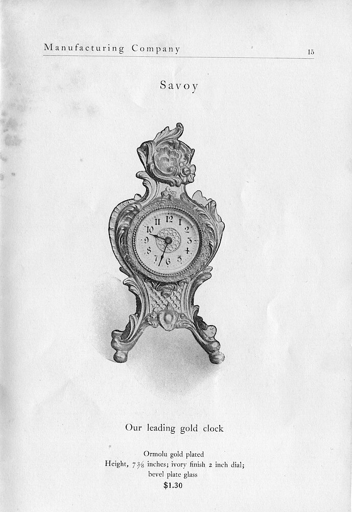 1903 Western Clock Mfg. Co. Catalog > 15