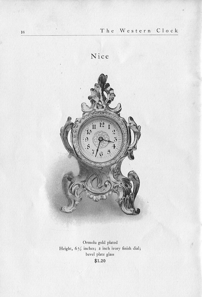 1903 Western Clock Mfg. Co. Catalog > 16