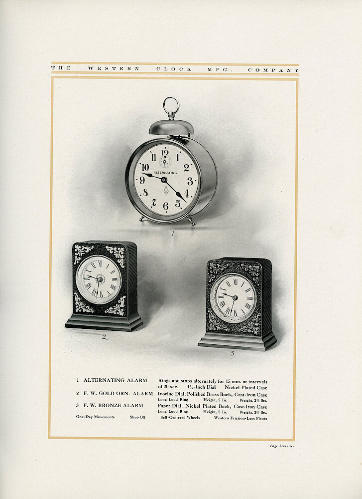 1907 Western Clock Manufacturing Company Catalog > 17