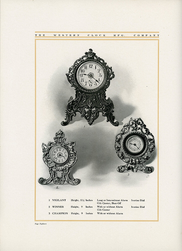 1907 Western Clock Manufacturing Company Catalog > 18