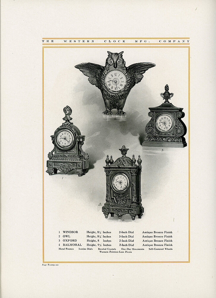1907 Western Clock Manufacturing Company Catalog > 26