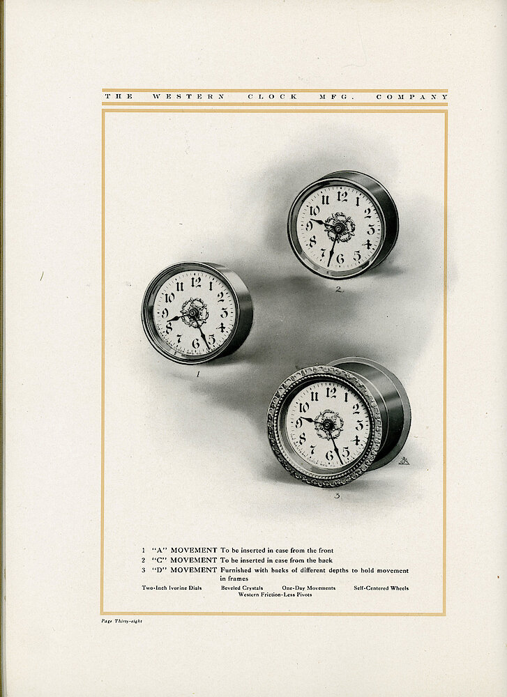 1907 Western Clock Manufacturing Company Catalog > 38