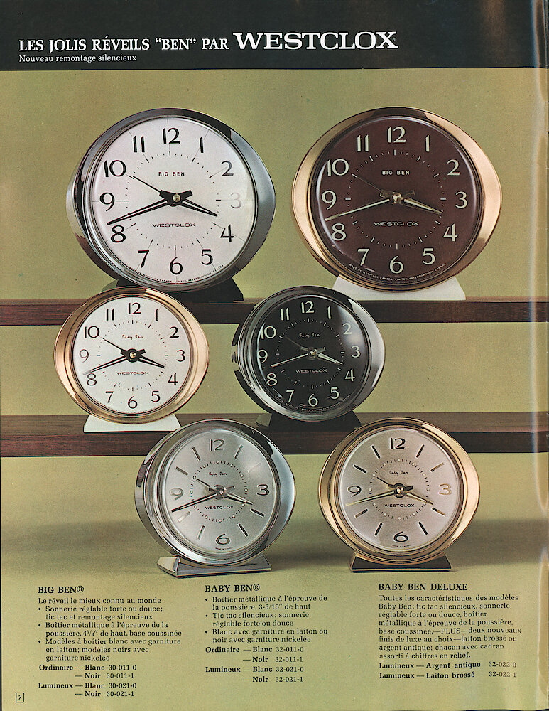 Westclox Canada 1967 Catalog, French > 2