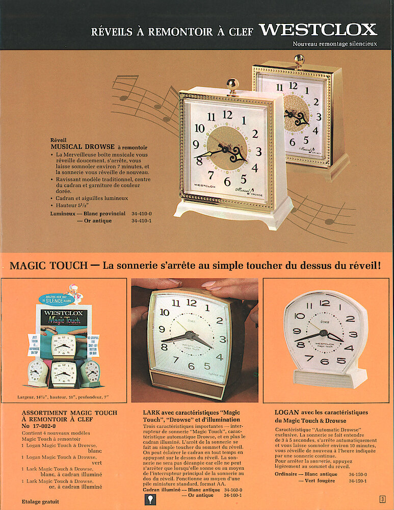 Westclox Canada 1967 Catalog, French > 3