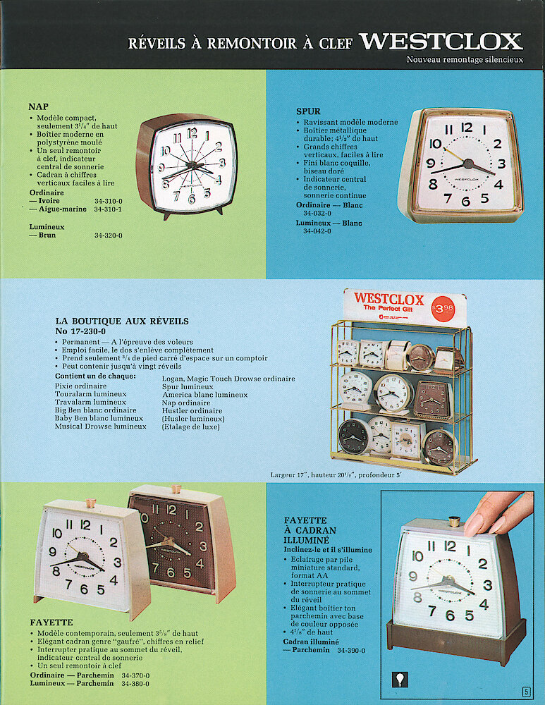 Westclox Canada 1967 Catalog, French > 5