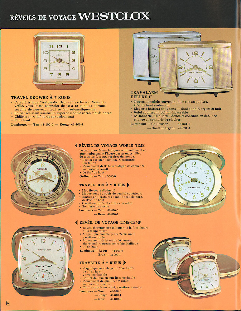 Westclox Canada 1967 Catalog, French > 6