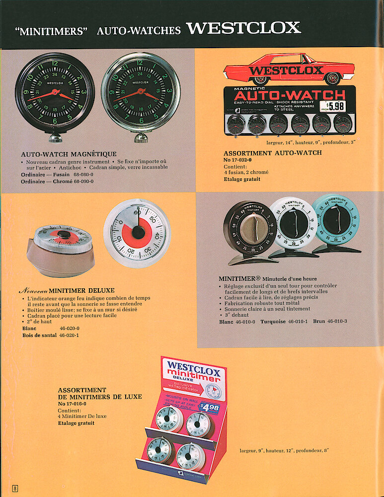 Westclox Canada 1967 Catalog, French > 8