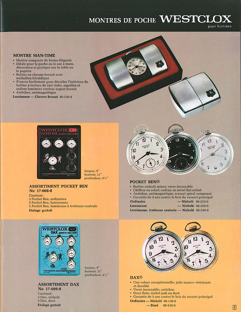 Westclox Canada 1967 Catalog, French > 9