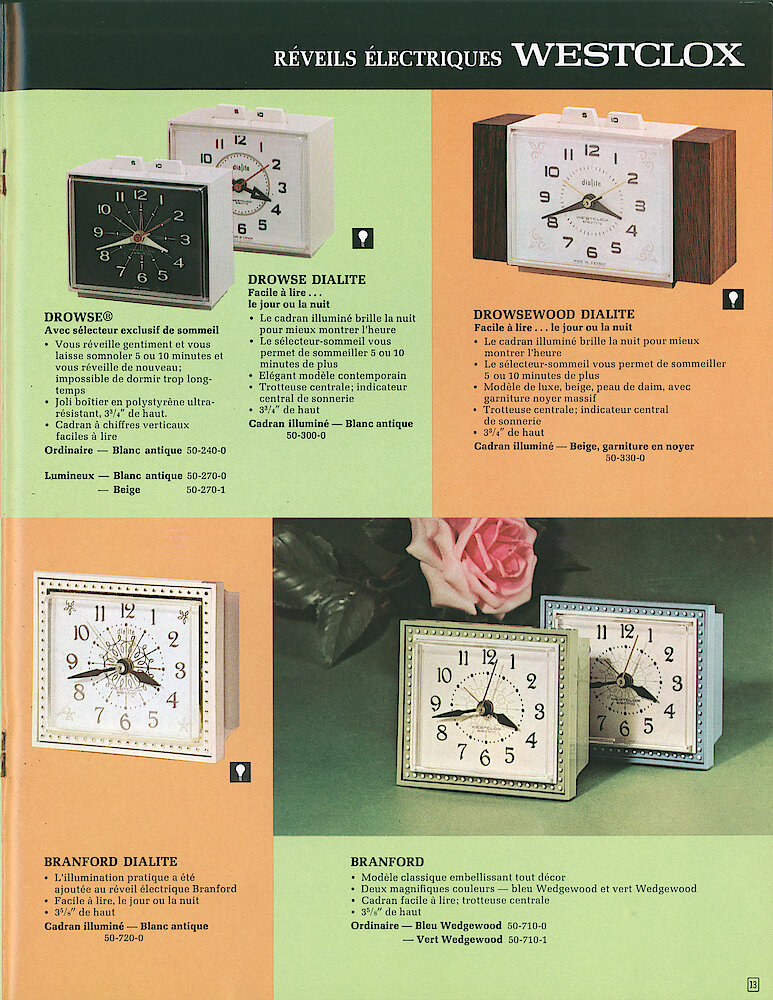 Westclox Canada 1967 Catalog, French > 13