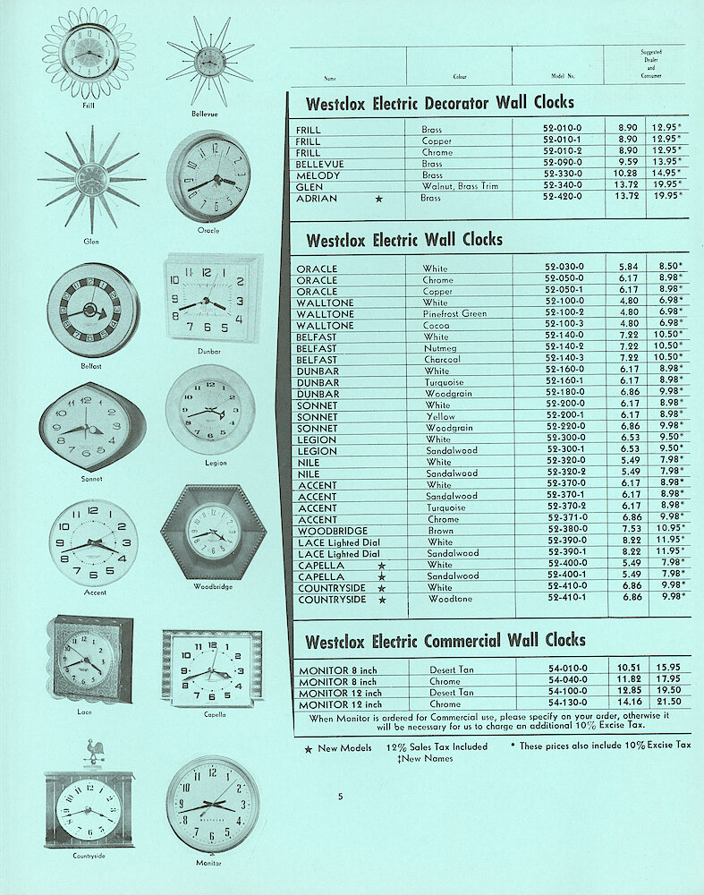 Westclox Canada Dealer and Consumer Price List No. 43. > 5