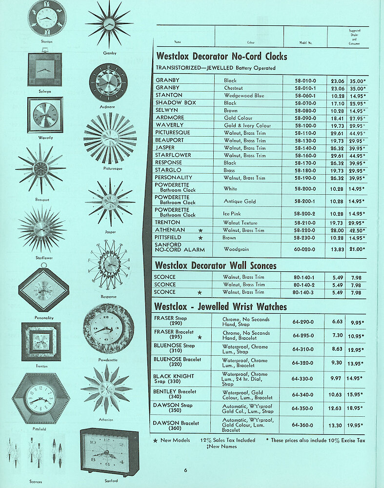 Westclox Canada Dealer and Consumer Price List No. 43. > 6