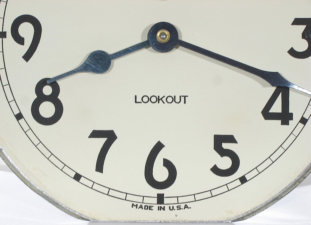 Westclox Lookout Style 2 Nickel Plain. Westclox Lookout Style 2 Nickel Plain Clock Example Photo