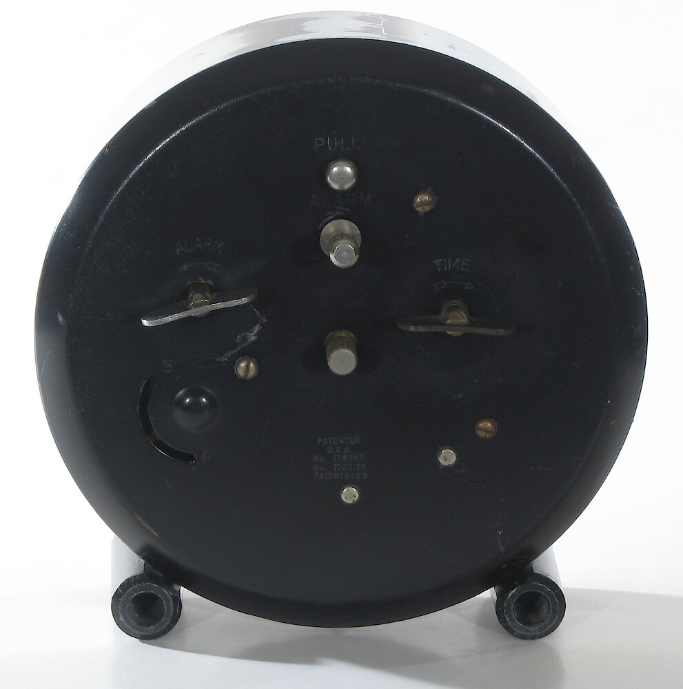 Westclox Lookout Style 2 Nickel Plain. Westclox Lookout Style 2 Nickel Plain Clock Example Photo