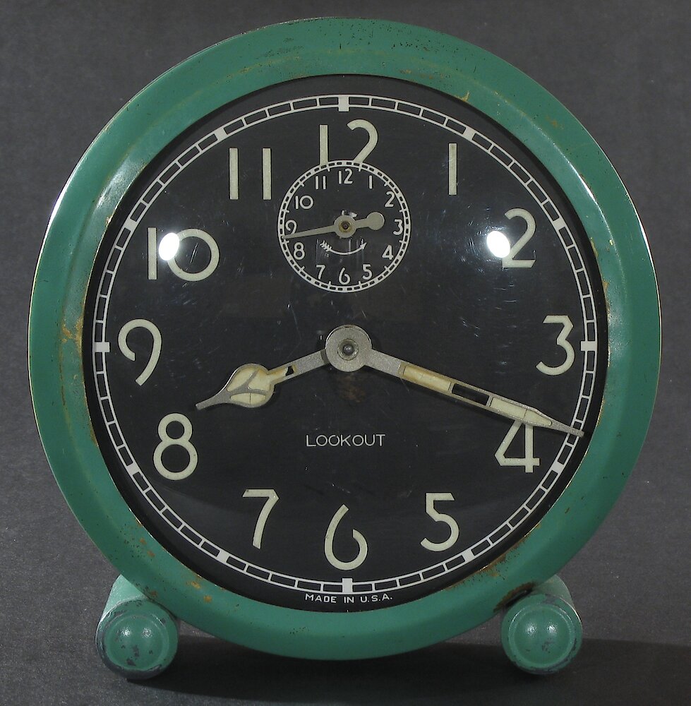 Westclox Lookout Style 2 Green Luminous. Westclox Lookout Style 2 Green Luminous Clock Example Photo