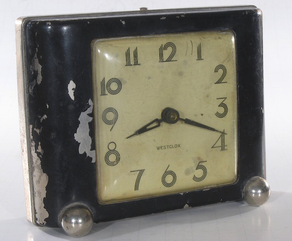 Westclox Siesta Black Plain. Westclox Siesta Black Plain Clock Example Photo