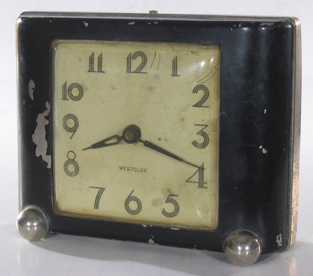 Westclox Siesta Black Plain. Westclox Siesta Black Plain Clock Example Photo