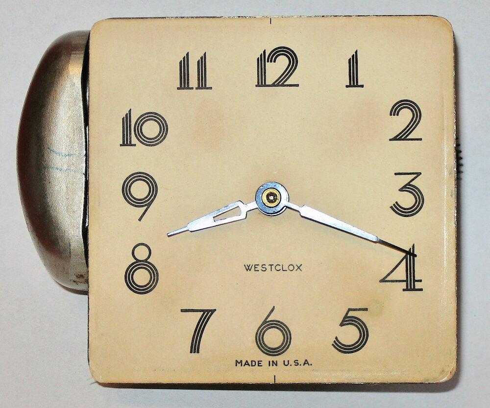 Westclox Siesta Black Plain. Westclox Siesta Black Plain Clock Example Photo