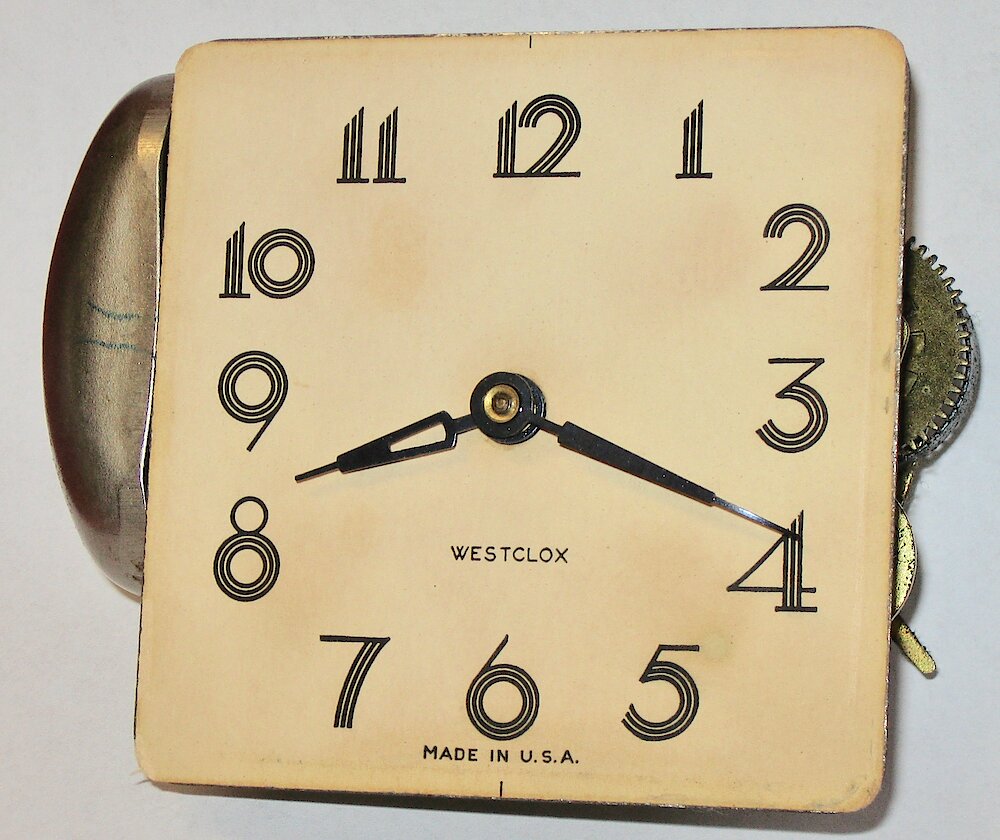 Westclox Siesta Black Plain. Westclox Siesta Black Plain Clock Example Photo