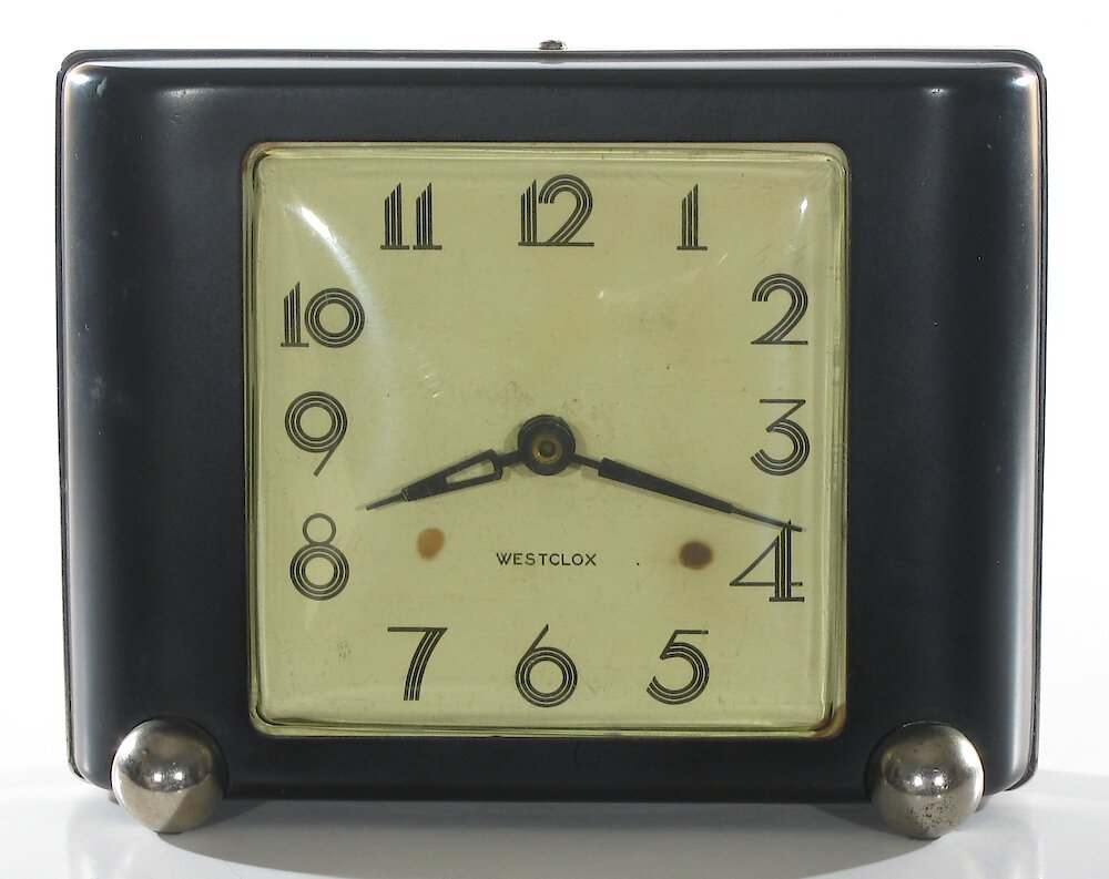 Westclox Siesta Black Plain. Westclox Siesta Black Plain Clock Example Photo