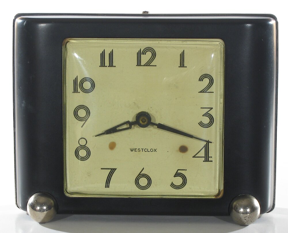 Westclox Siesta Black Plain. Westclox Siesta Black Plain Clock Example Photo