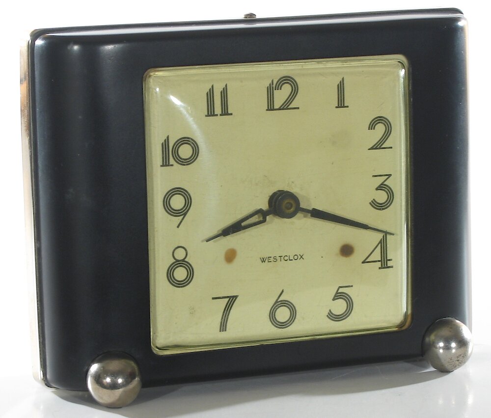 Westclox Siesta Black Plain. Westclox Siesta Black Plain Clock Example Photo