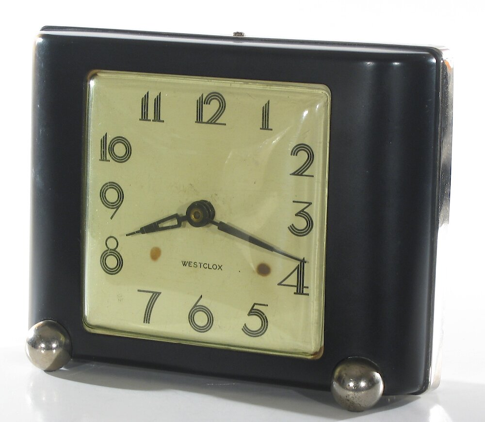 Westclox Siesta Black Plain. Westclox Siesta Black Plain Clock Example Photo