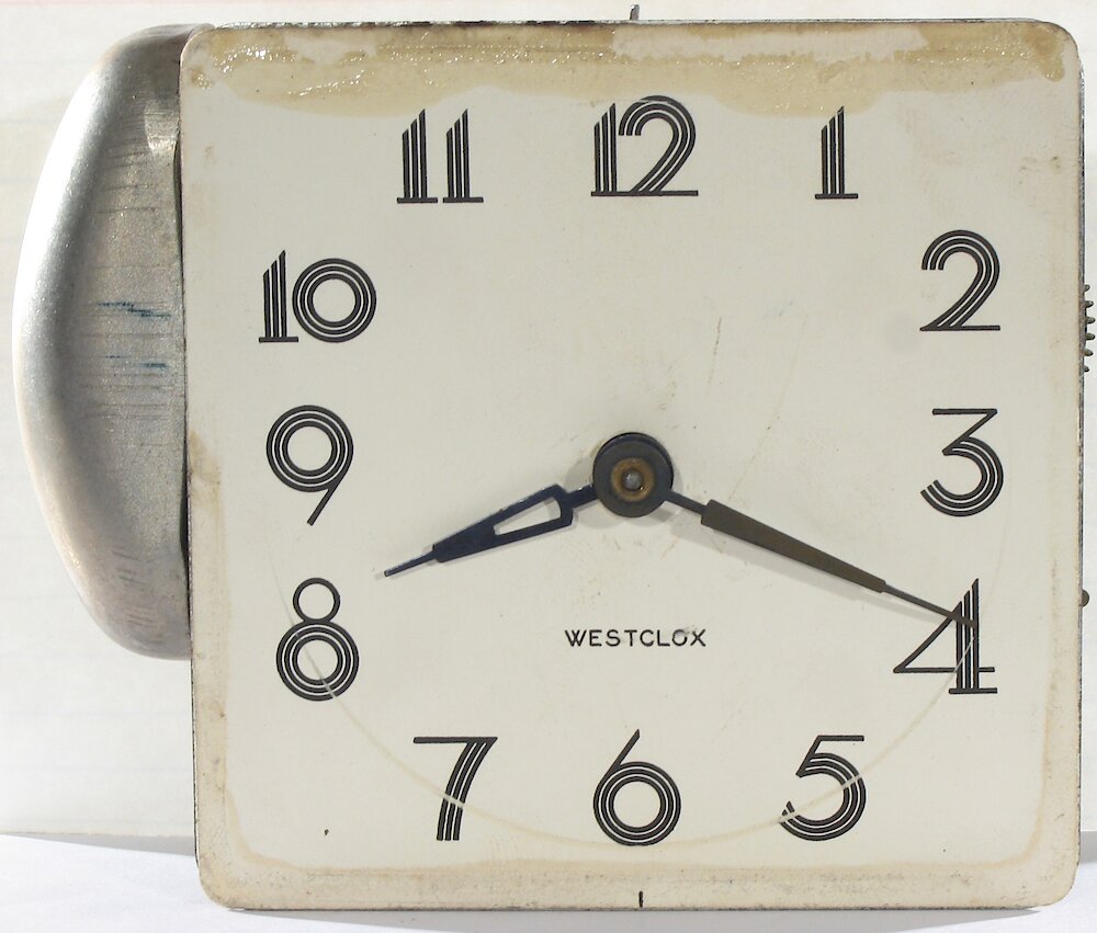 Westclox Siesta Black Plain. Westclox Siesta Black Plain Clock Example Photo