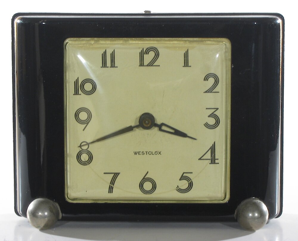 Westclox Siesta Black Plain. Westclox Siesta Black Plain Clock Example Photo