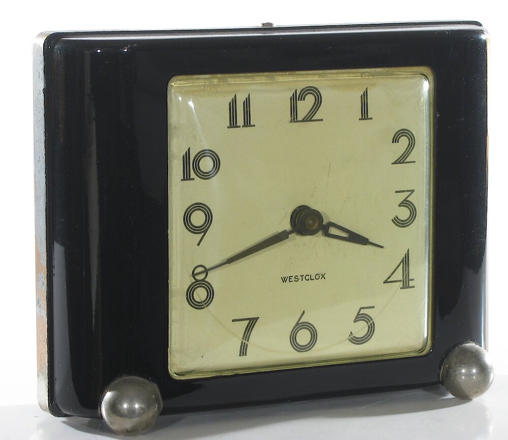 Westclox Siesta Black Plain. Westclox Siesta Black Plain Clock Example Photo