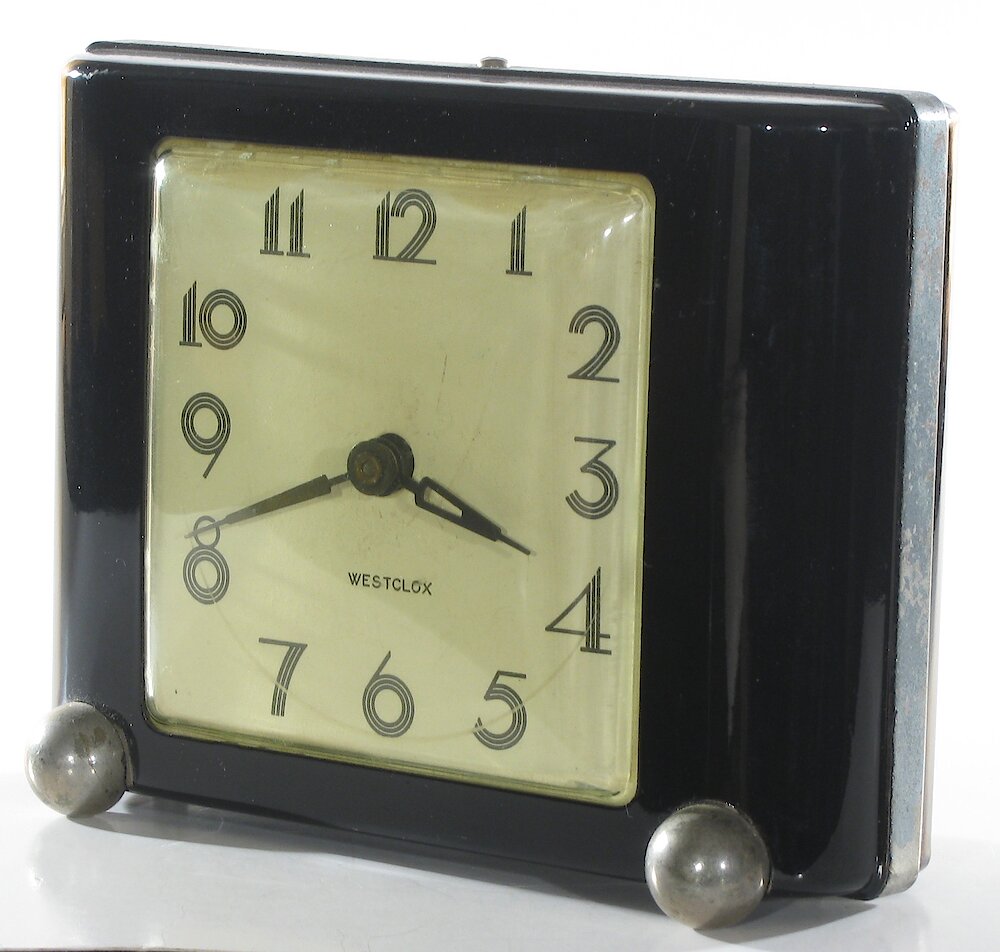 Westclox Siesta Black Plain. Westclox Siesta Black Plain Clock Example Photo