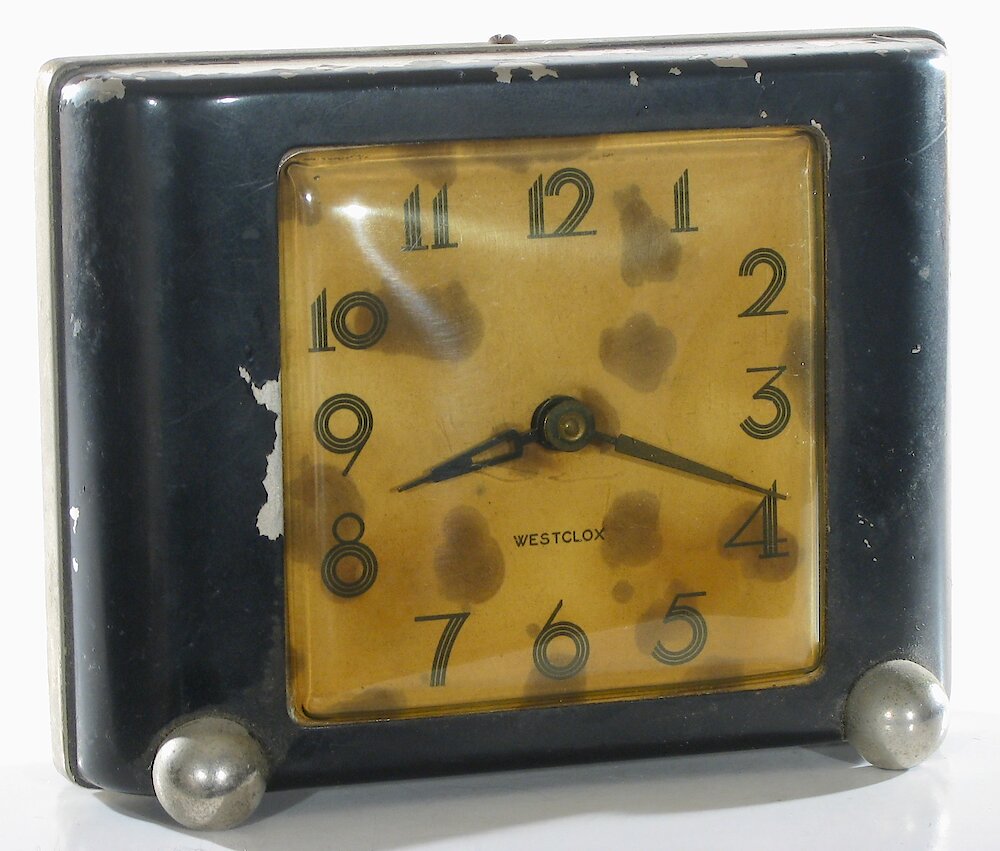 Westclox Siesta Black Plain. Westclox Siesta Black Plain Clock Example Photo