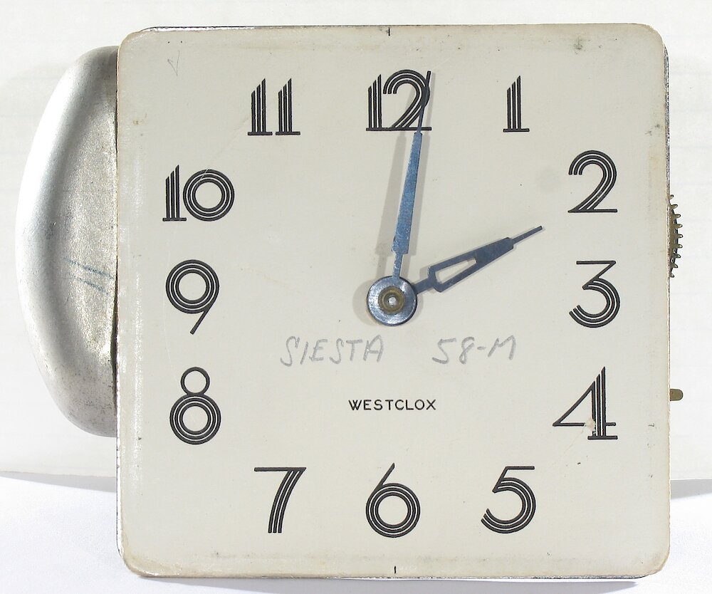 Westclox Siesta Black Plain. Westclox Siesta Black Plain Clock Example Photo