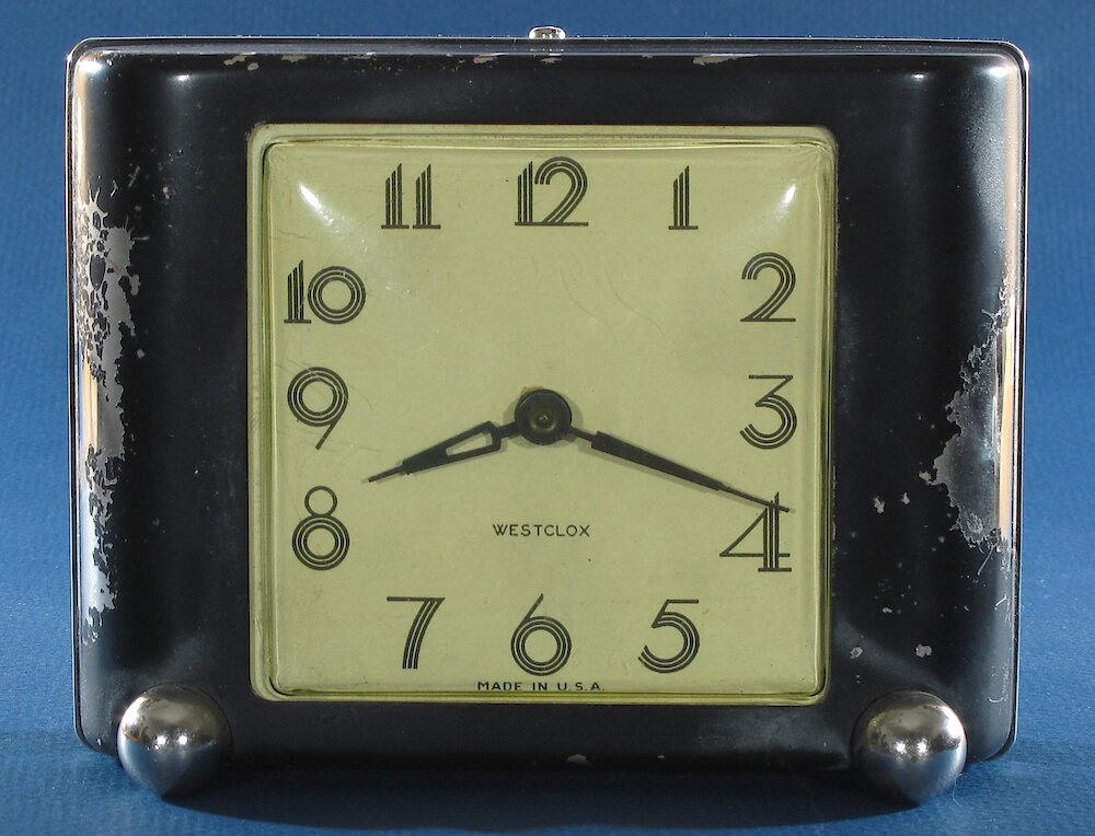 Westclox Siesta Black Plain. Westclox Siesta Black Plain Clock Example Photo