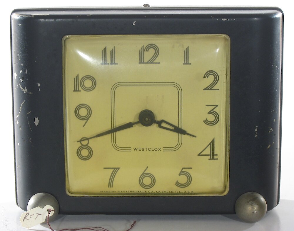 Westclox Siesta Black Plain. Westclox Siesta Black Plain Clock Example Photo