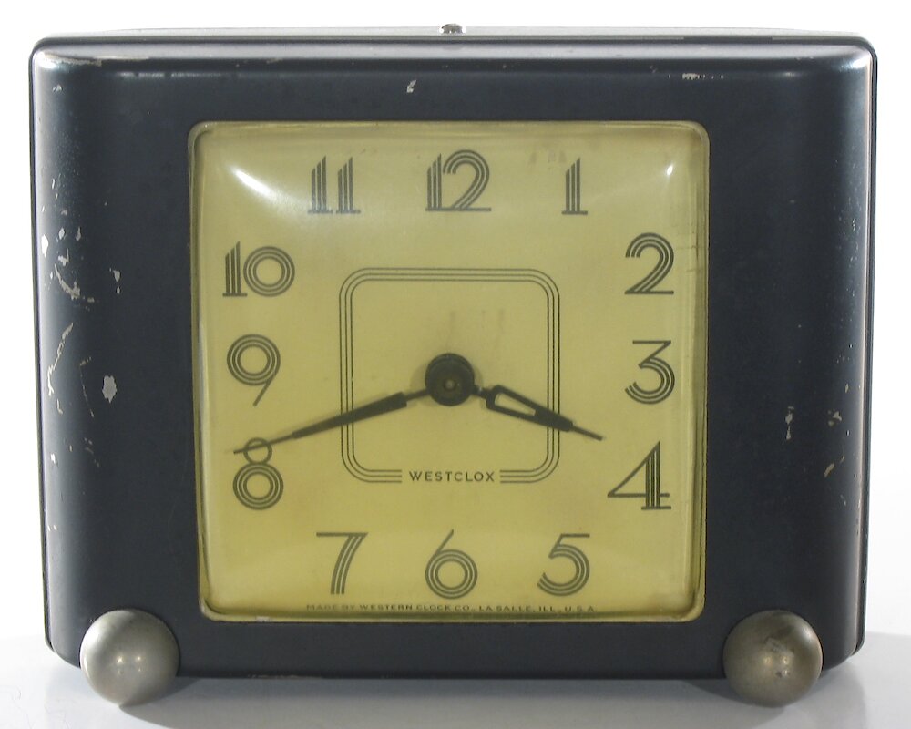 Westclox Siesta Black Plain. Westclox Siesta Black Plain Clock Example Photo