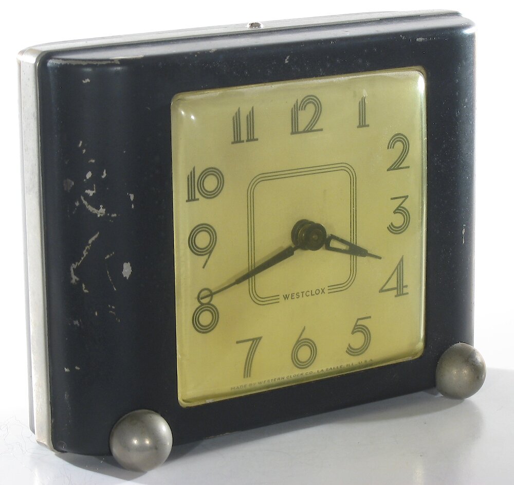 Westclox Siesta Black Plain. Westclox Siesta Black Plain Clock Example Photo