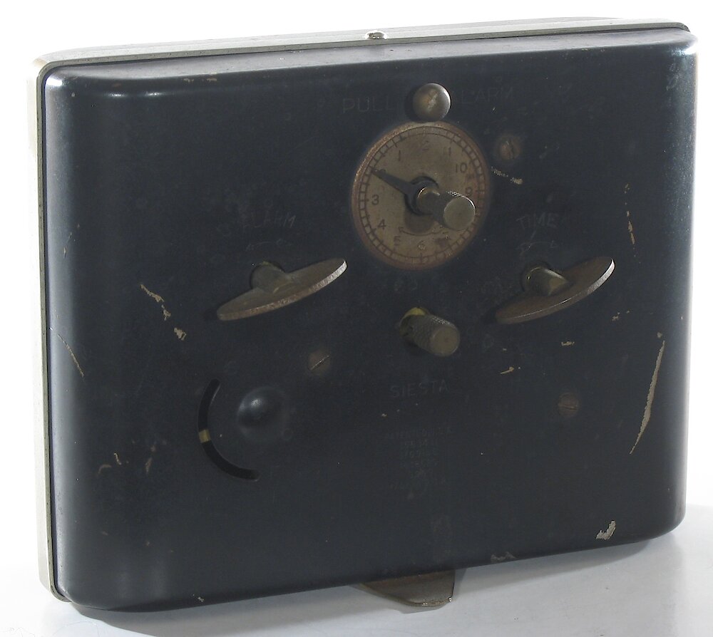 Westclox Siesta Black Plain. Westclox Siesta Black Plain Clock Example Photo