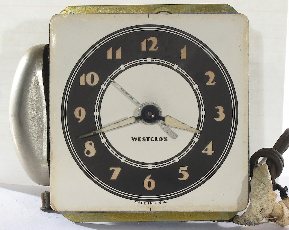 Westclox Ben Bolt Black Luminous. Westclox Ben Bolt Black Luminous Clock Example Photo